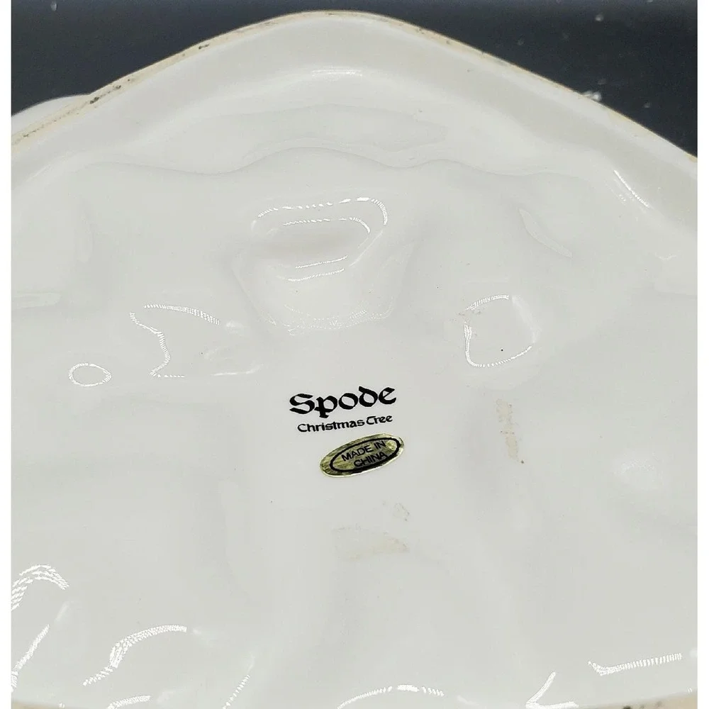 Spode Christmas Tree Cookie Plate Toys Around The Tree Presents Doll Bear 11